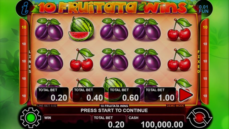 Играть 10 Fruitata Wins от Ct Interactive в казино 1Win