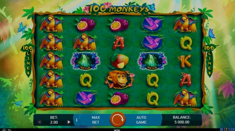 Играть 100 Monkeys от Bet2tech в казино 1Win