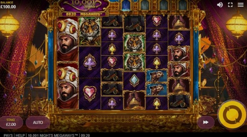 Играть 10001 Nights Megaways от Redtiger в казино 1Win