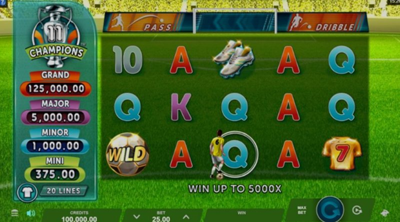 Играть 11 Champions от Champion в казино 1Win
