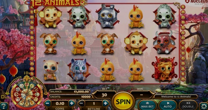 Играть 12 Animals от Nucleus Gaming в казино 1Win