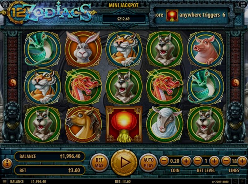 Играть 12 Zodiacs от Habanero в казино 1Win