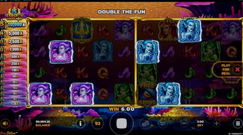 Играть 15 Tridents от Games Global в казино 1Win