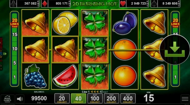 Играть 20 Burning Hot от Amusnet Interactive в казино 1Win