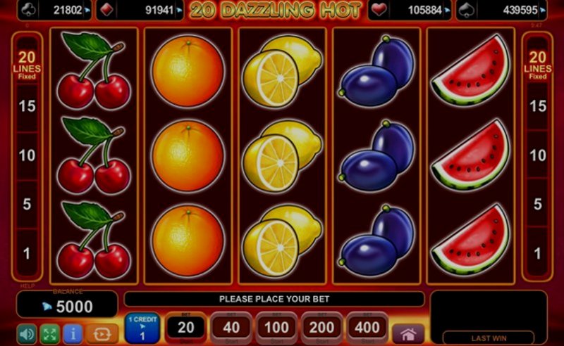 Играть 20 Dazzling Hot от Amusnet Interactive в казино 1Win