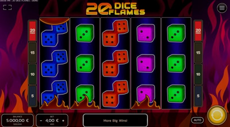 Играть 20 Dice Flames от Fazi в казино 1Win