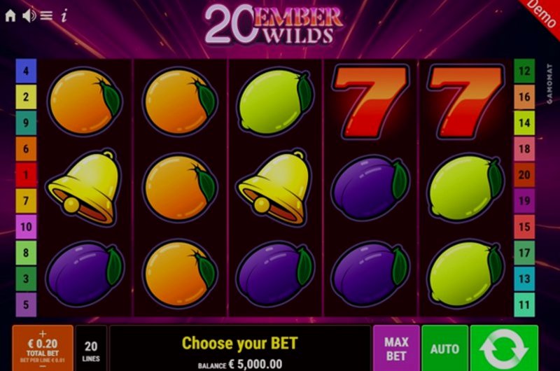 Играть 20 Ember Wilds от Gamomat в казино 1Win