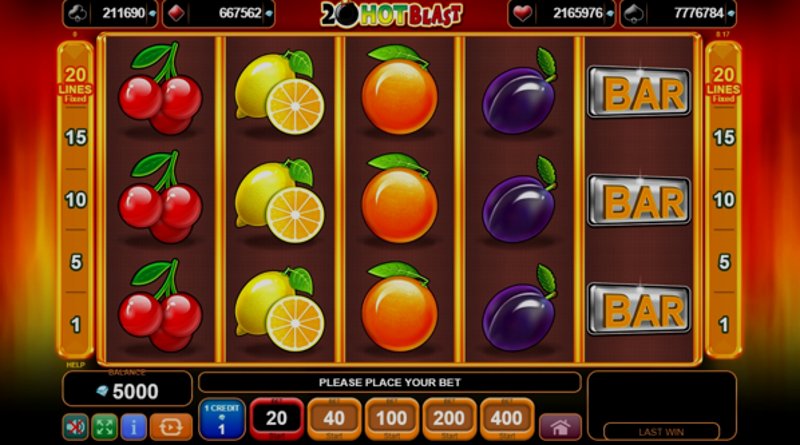 Играть 20 Hot Blast от Amusnet Interactive в казино 1Win