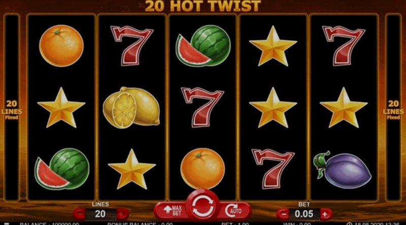 Играть 20 Hot Twist от 7mojos Slots в казино 1Win