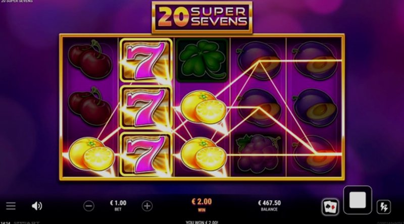 Играть 20 Super Sevens от Gameart в казино 1Win