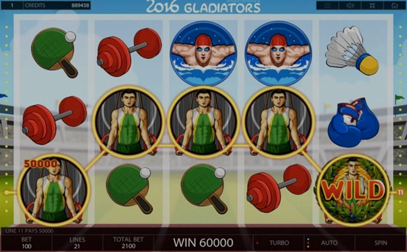 Играть 2016 Gladiators от Endorphina в казино 1Win