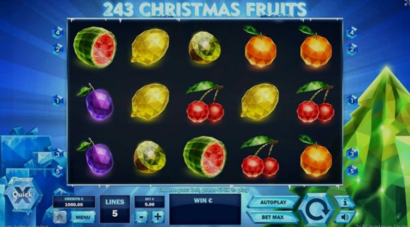 Играть 243 Christmas Fruits от Tomhorngaming в казино 1Win