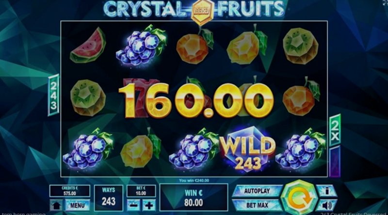 Играть 243 Crystal Fruits Reversed от Tomhorngaming в казино 1Win