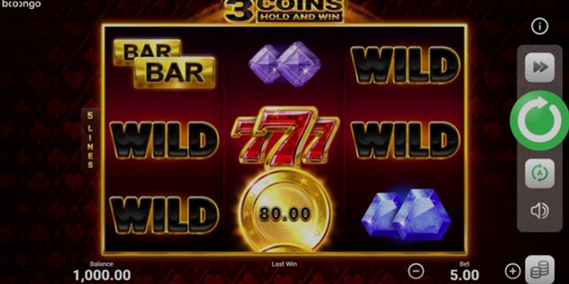 Играть 3 Coins от Booongo в казино 1Win