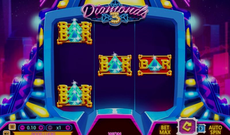 Играть 3 Diamonds от Swintt в казино 1Win