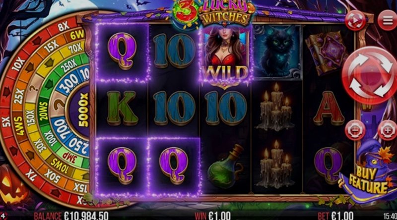 Играть 3 Lucky Witches от Yggdrasil в казино 1Win
