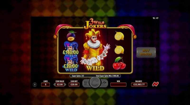 Играть 3 Wild Jokers от Netgaming в казино 1Win