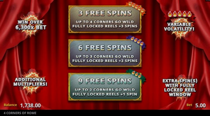 Играть 4 Corners Of Rome от Games Global в казино 1Win