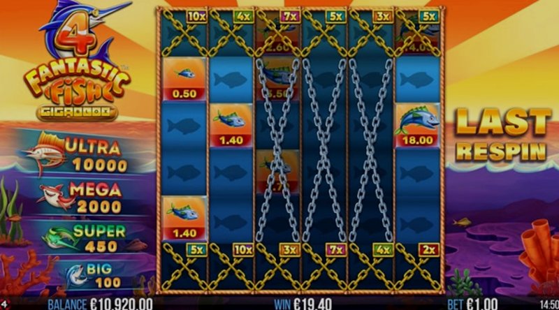 Играть 4 Fantastic Fish GigaBlox от Yggdrasil в казино 1Win
