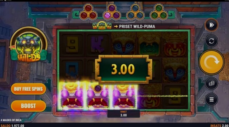 Играть 4 Masks of Inca от Games Global в казино 1Win