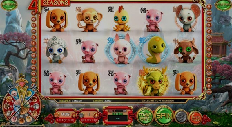 Играть 4 Seasons от Betsoft в казино 1Win