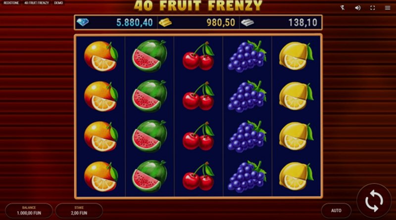 Играть 40 Fruit Frenzy от Fazi в казино 1Win