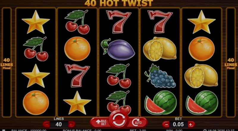 Играть 40 Hot Twist от 7mojos Slots в казино 1Win