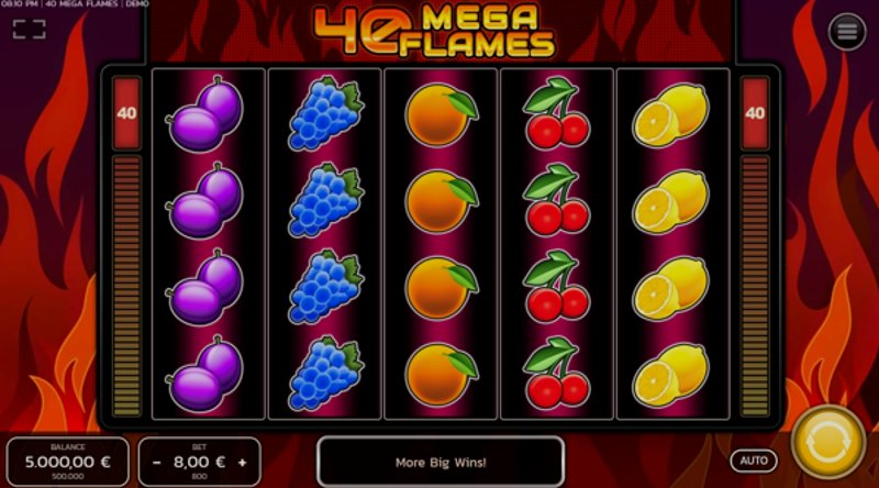 Играть 40 Mega Flames от Fazi в казино 1Win