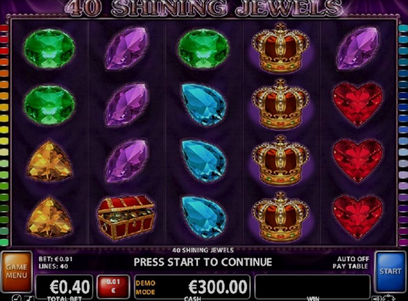 Играть 40 Shining jewels от Ct Interactive в казино 1Win
