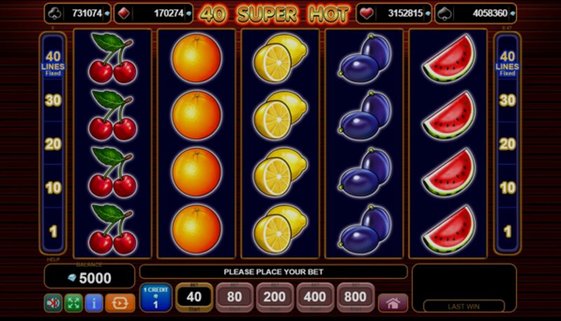 Играть 40 Super Hot от Amusnet Interactive в казино 1Win