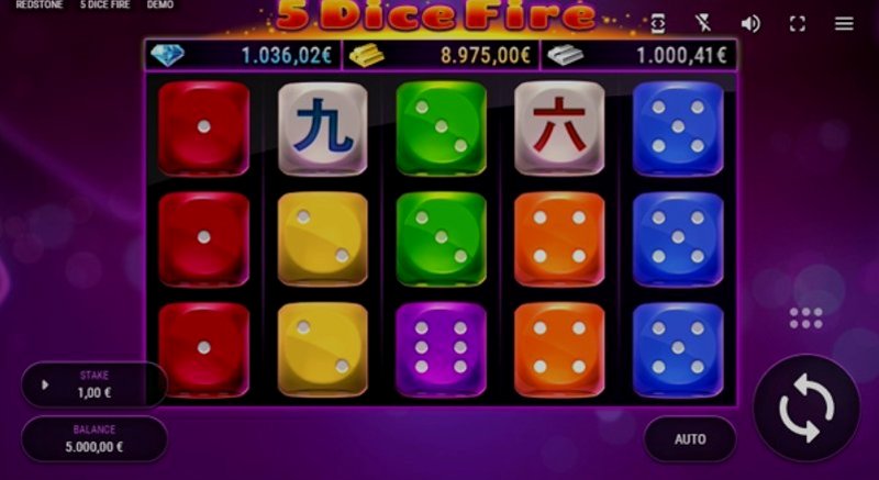 Играть 5 Dice Fire от Fazi в казино 1Win