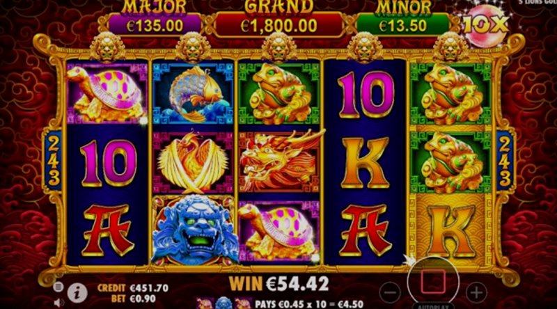 Играть 5 Lions от Pragmatic в казино 1Win