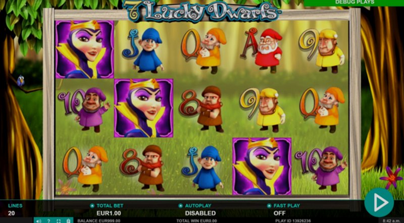 Играть 7 Lucky Dwarfs от Leander в казино 1Win