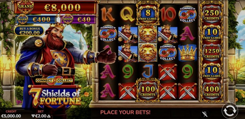 Играть 7 Shields of Fortune от Bluehorn в казино 1Win