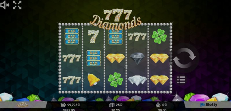 Играть 777 Diamonds от Mrslotty в казино 1Win