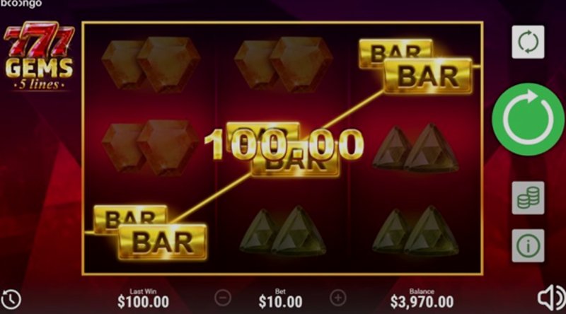 Играть 777 Gems от Booongo в казино 1Win