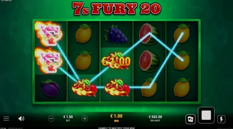 Играть 7s Fury 20 от Gameart в казино 1Win