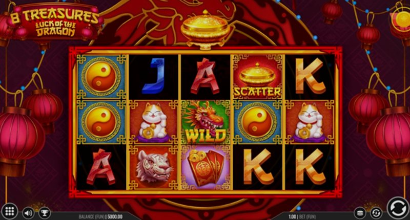Играть Luck of the Dragon от Iron Dog Studios в казино 1Win