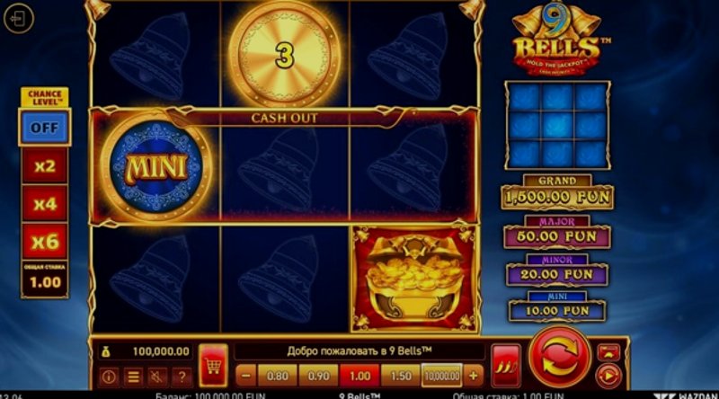 Играть 9 Bells™ от Wazdan в казино 1Win
