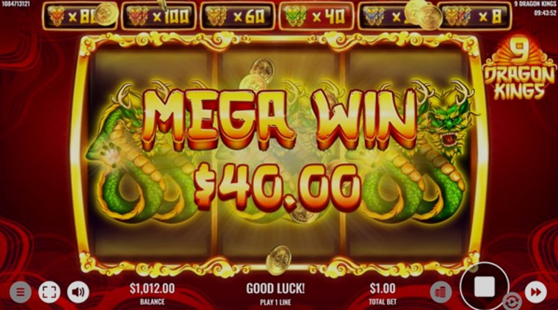 Играть 9 Dragon Kings от Platipus в казино 1Win