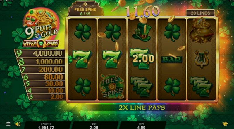 Играть 9 Pots of Gold от Microgaming в казино 1Win