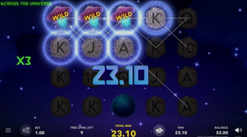 Играть Across the Universe от Mascot Gaming в казино 1Win