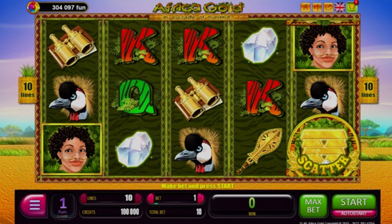 Играть Africa Gold от Belatra в казино 1Win
