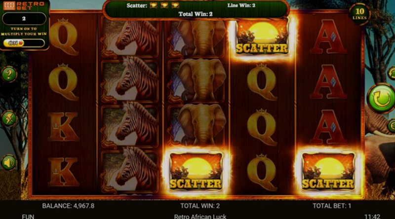 Играть African Luck от Retrogames в казино 1Win
