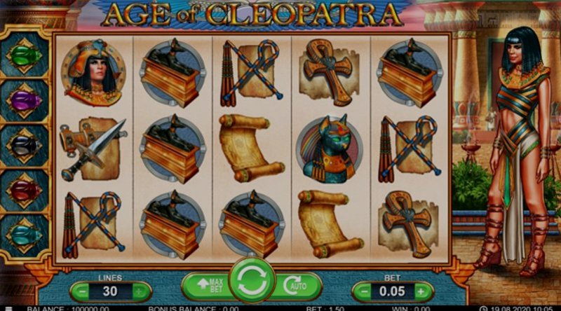 Играть Age of Cleopatra от 7mojos Slots в казино 1Win