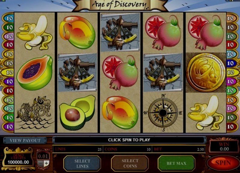 Играть Age of Discovery от Microgaming в казино 1Win