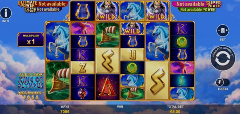 Играть Age of the Gods: King of Olympus Megaways от Playtech в казино 1Win