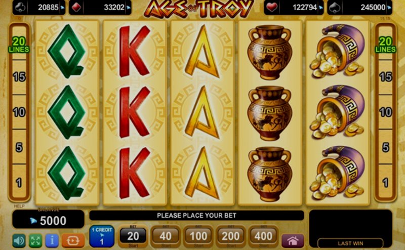 Играть Age of Troy от Amusnet Interactive в казино 1Win