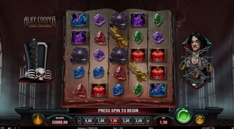 Играть Alice Cooper and the Tome of Madness от Playn Go в казино 1Win