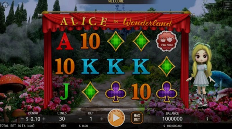Играть Alice In Wonderland от Kagaming в казино 1Win